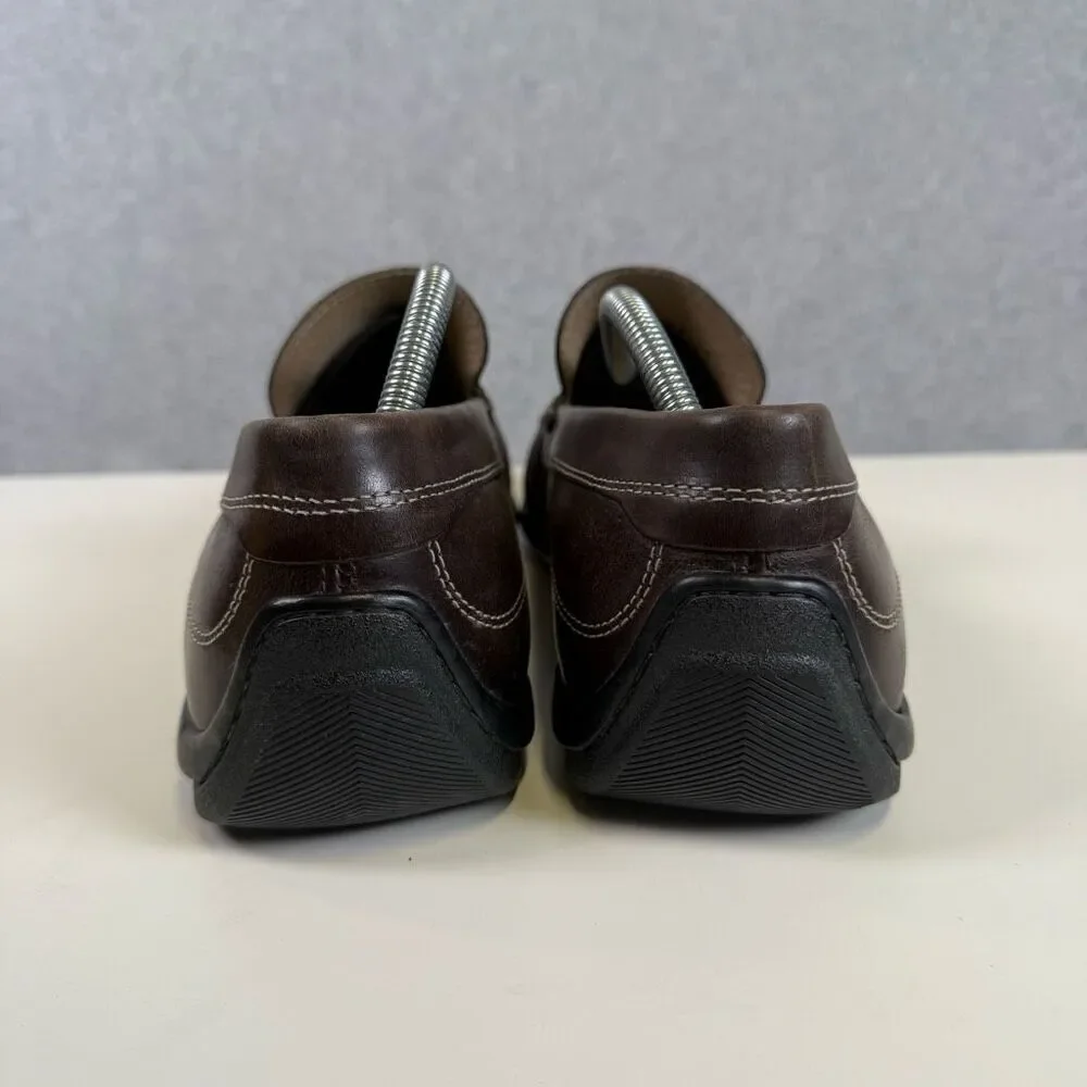 Ecco Men’s 43 U.S. 10 Brown Leather Slip On Dress Shoes Loafers